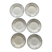 Set of 6 flat plates Saint Amand