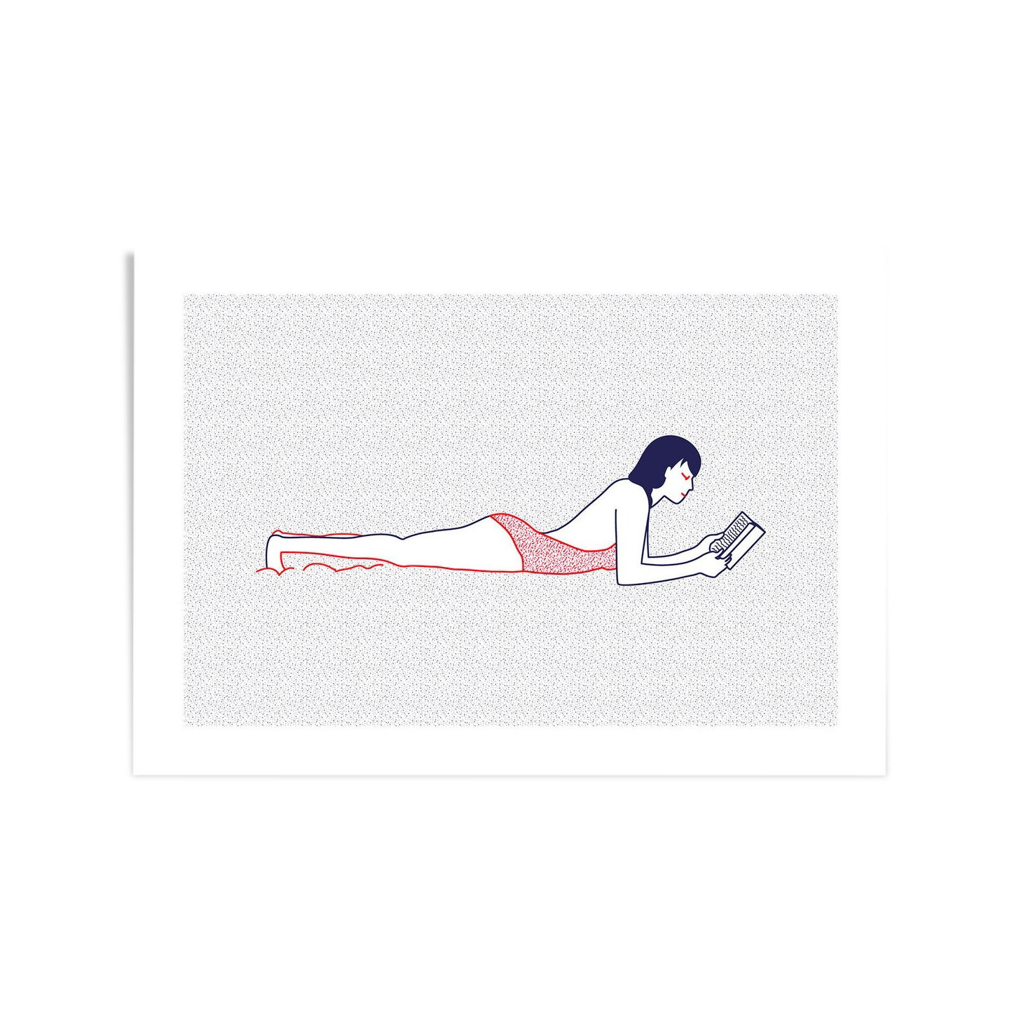 Illustration A4 naiade no. 4/8 brittany bather sea