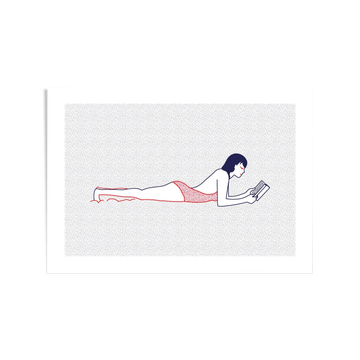 Illustration A4 naiade no. 4/8 bretagne baigneuse mer