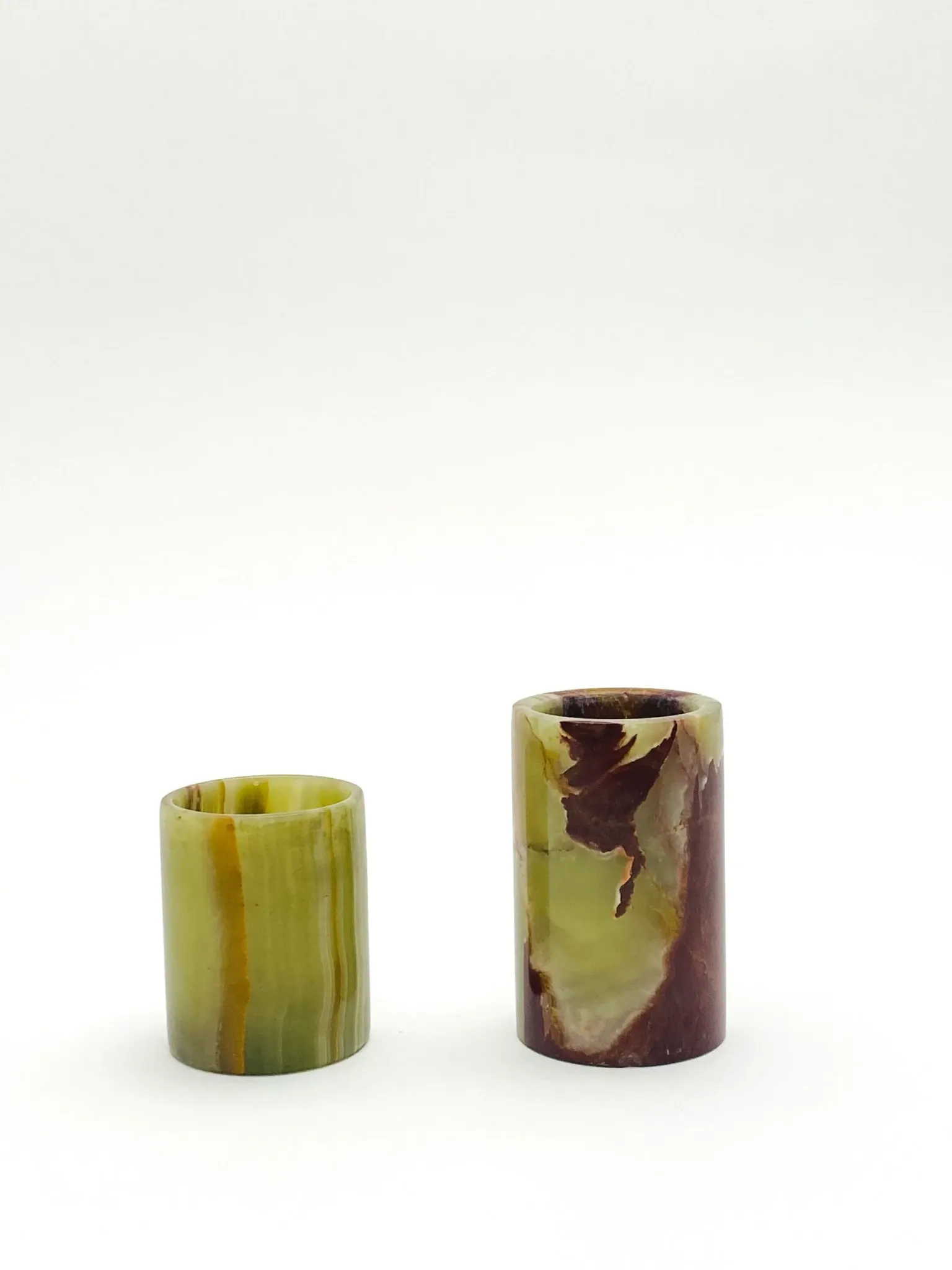 Pair of onyx candlesticks