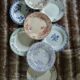 10 antique flat plates in ironstone