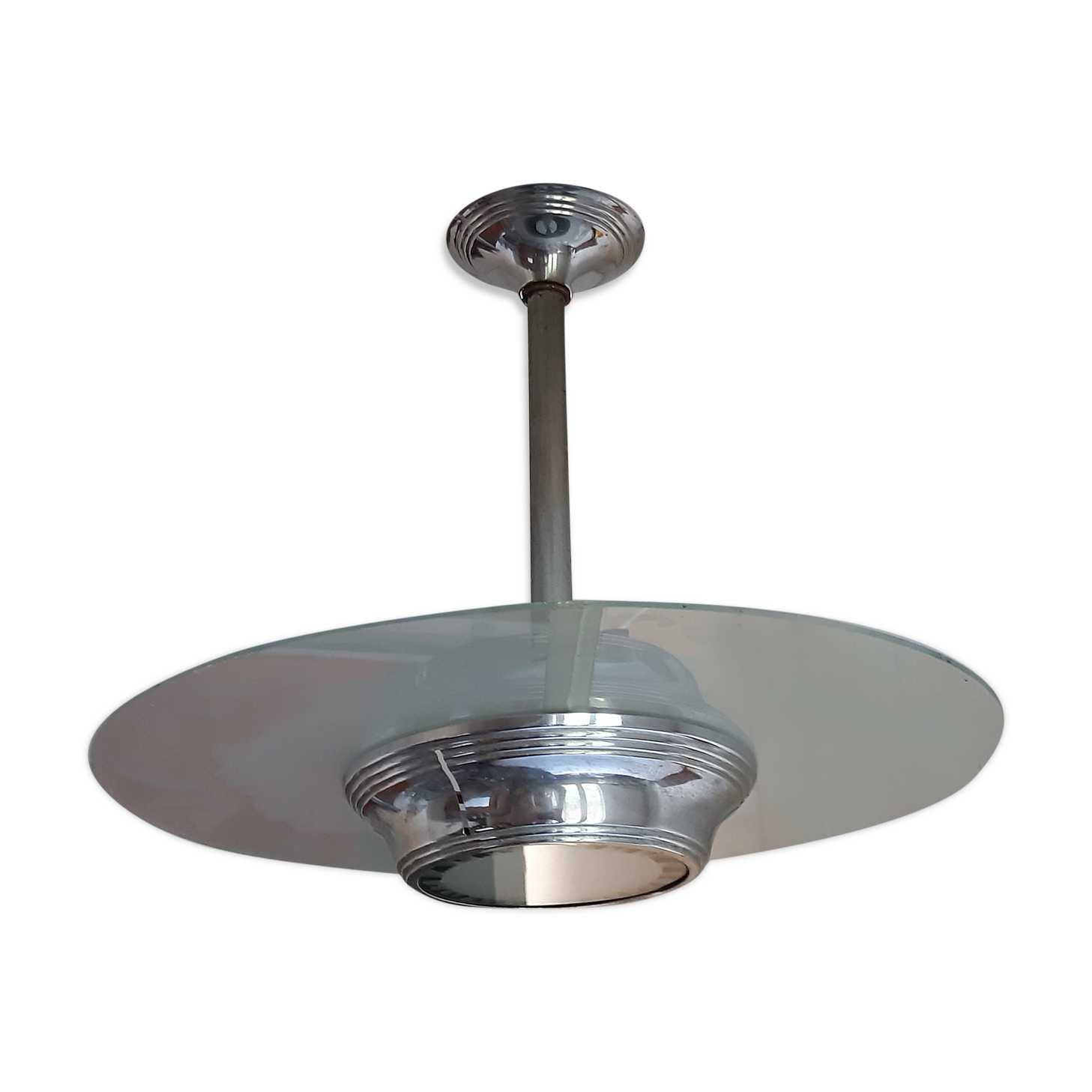 Glass art deco ceiling light