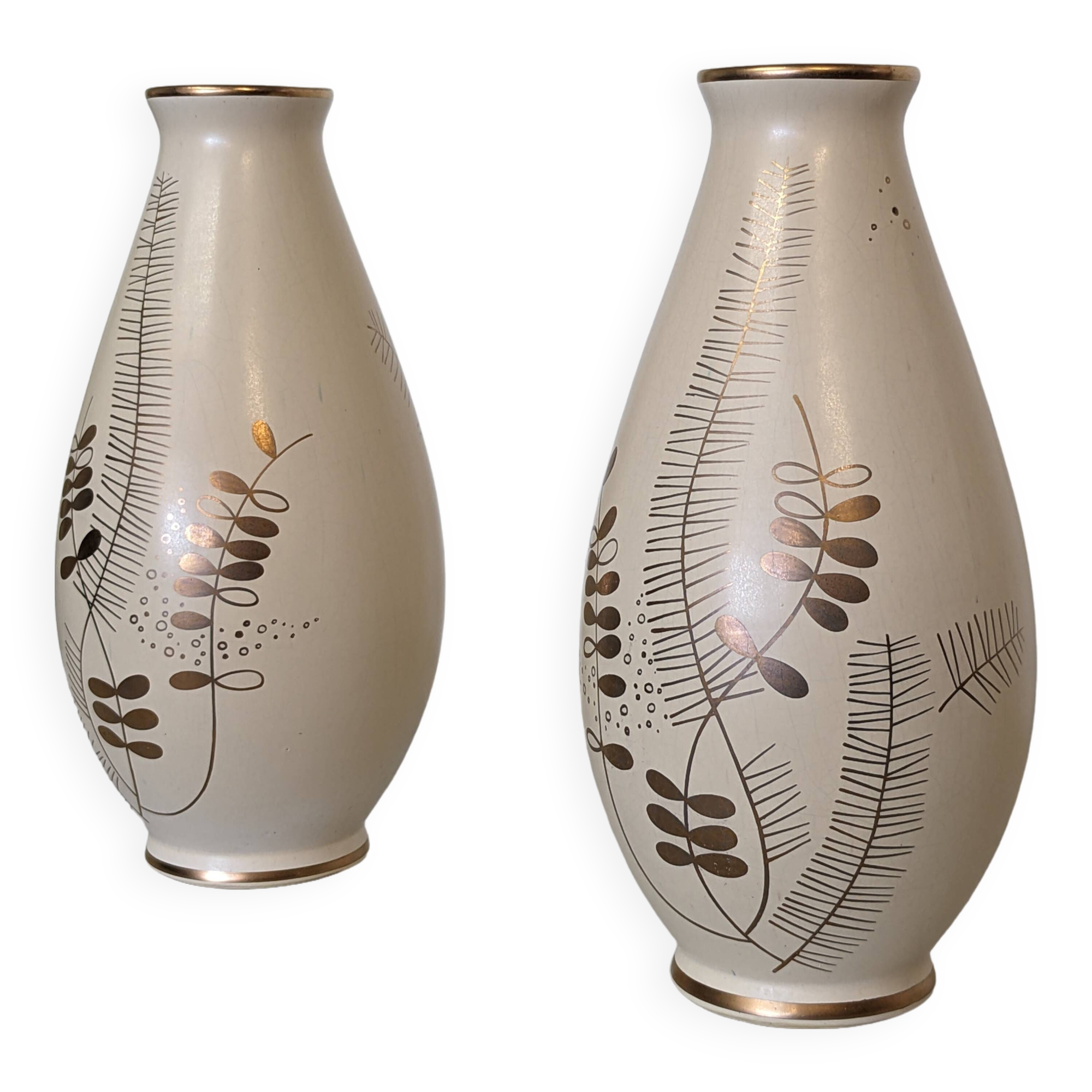 Pair of Art Deco vases from the Sainte-Radegonde factory, 1930s