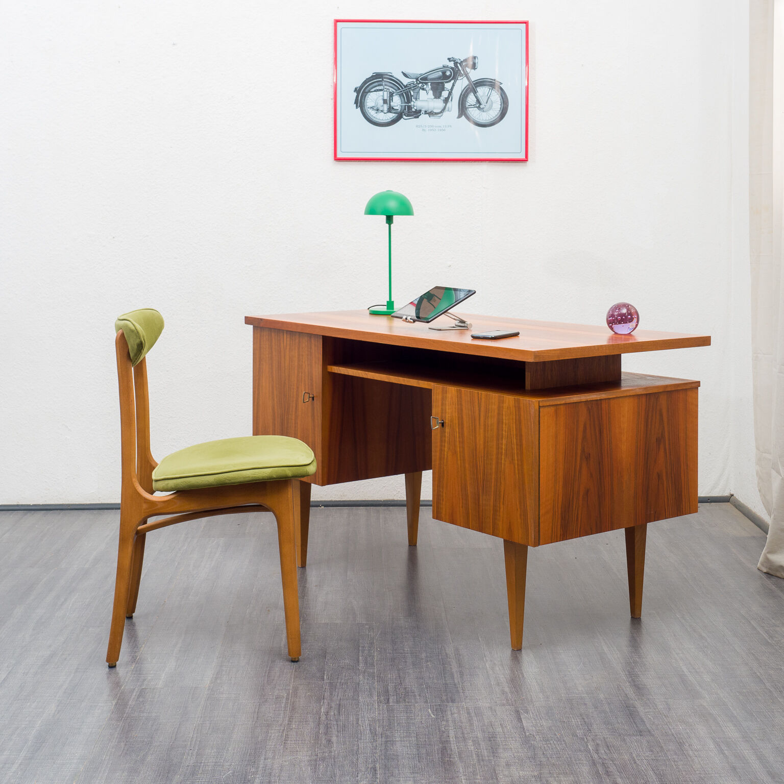 50s office, walnut, restored