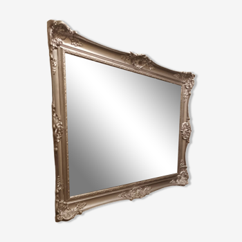 Rectangular silver-colored mirror