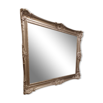 Rectangular silver-colored mirror