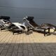 Cassina LC4 Le Corbusier original (signed) in cowhide, in new condition.