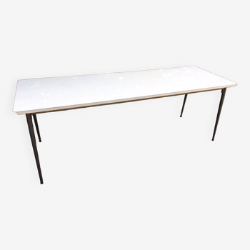 Grande table de réfectoire de ferme vintage 1960