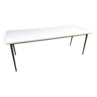 Grande table de réfectoire de ferme vintage 1960