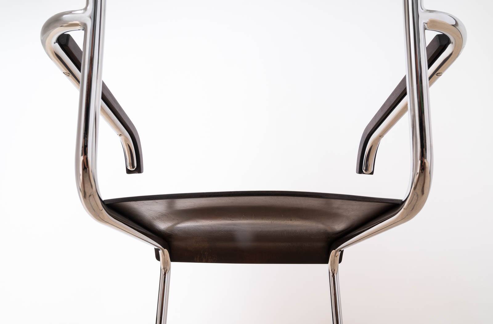 Set of 4 Bauhaus Dining Chairs, designed by Mart Stam, Tubular Steel Base