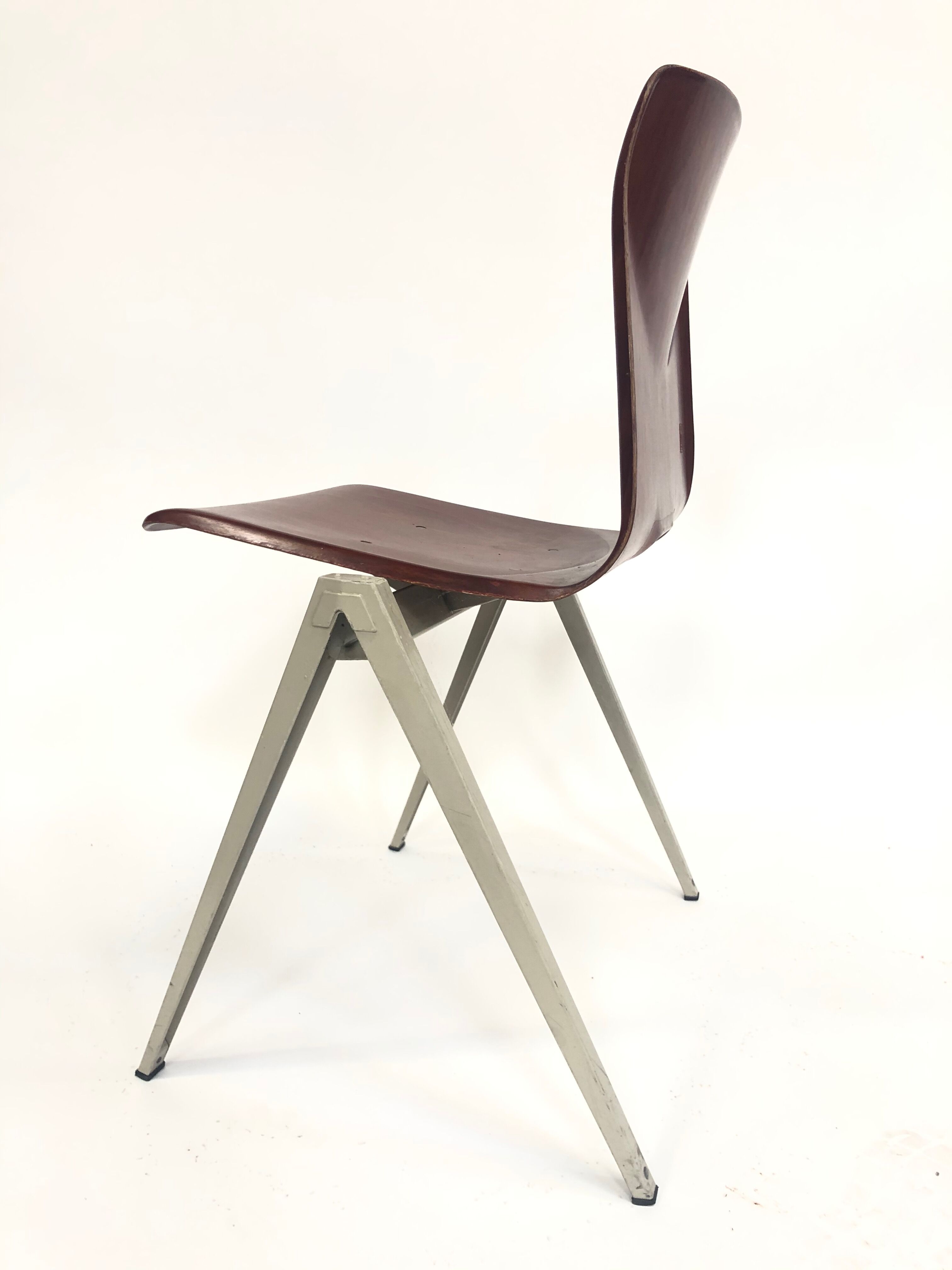 Galvanitas Pagholz vintage school chairs