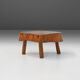 Rustic low Wooden tripod tree trunk Side Table, Belgium ca. 1900
