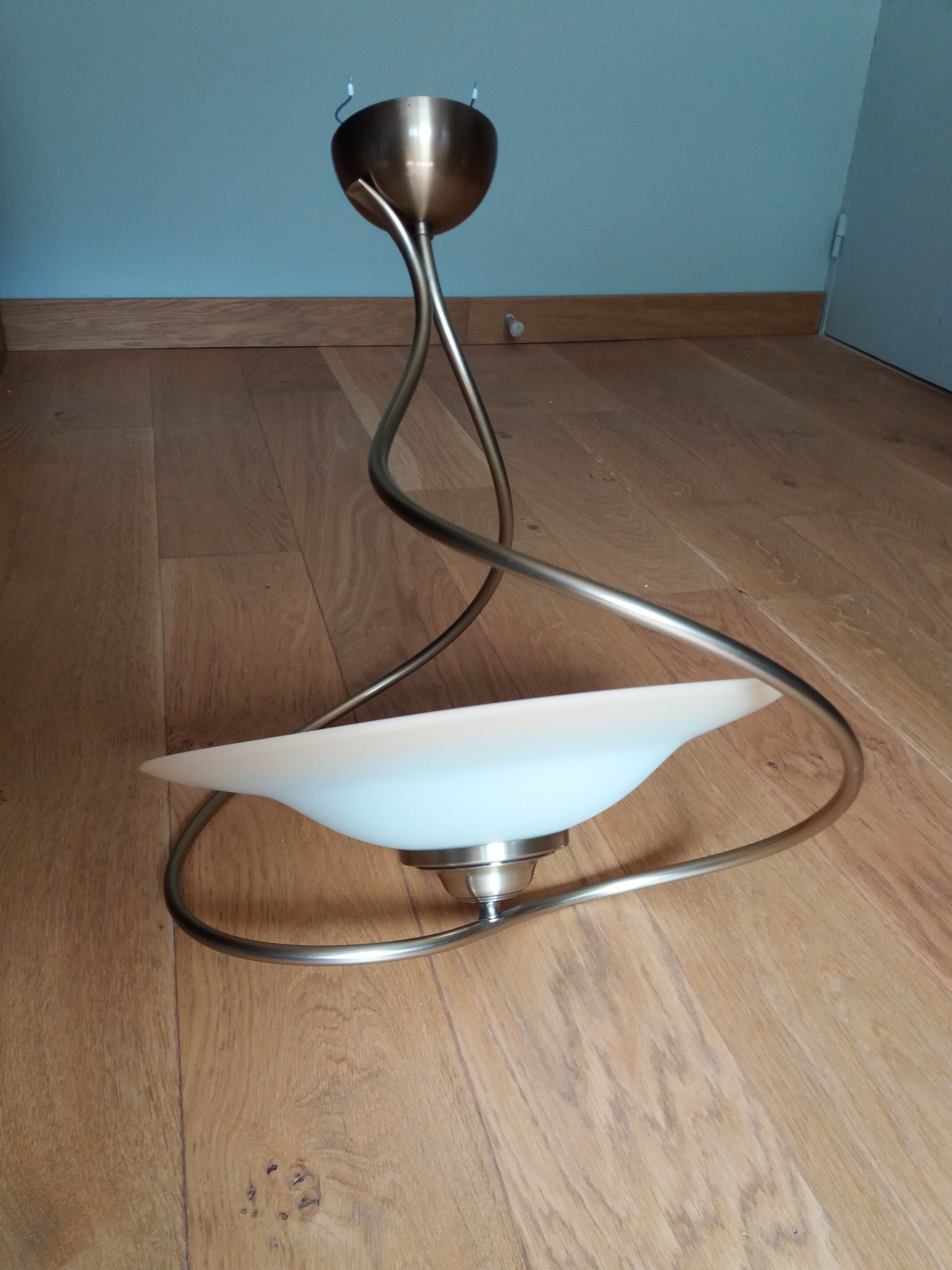 Ceiling lamp suspension brand CVL model cavaillon glass and brass