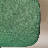Set of 4 green chairs in Strafor steelcase fabric