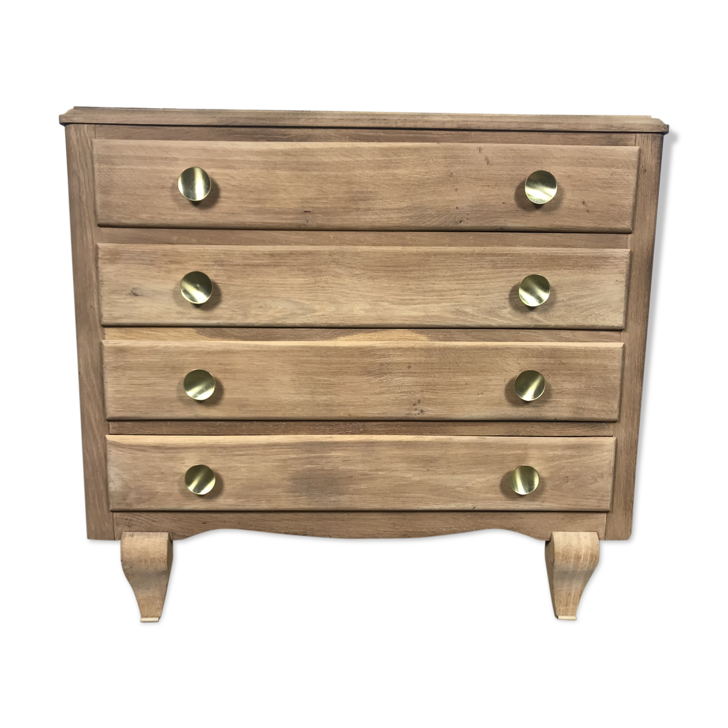 Commode vintage chêne aérogommée