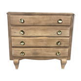 Commode vintage chêne aérogommée