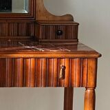 Retro cherry marble wood dressing table