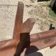 Pair of solid wood farmhouse benches 250cm for rustic farmhouse table 1950