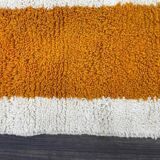 Orange handmade pure wool rug