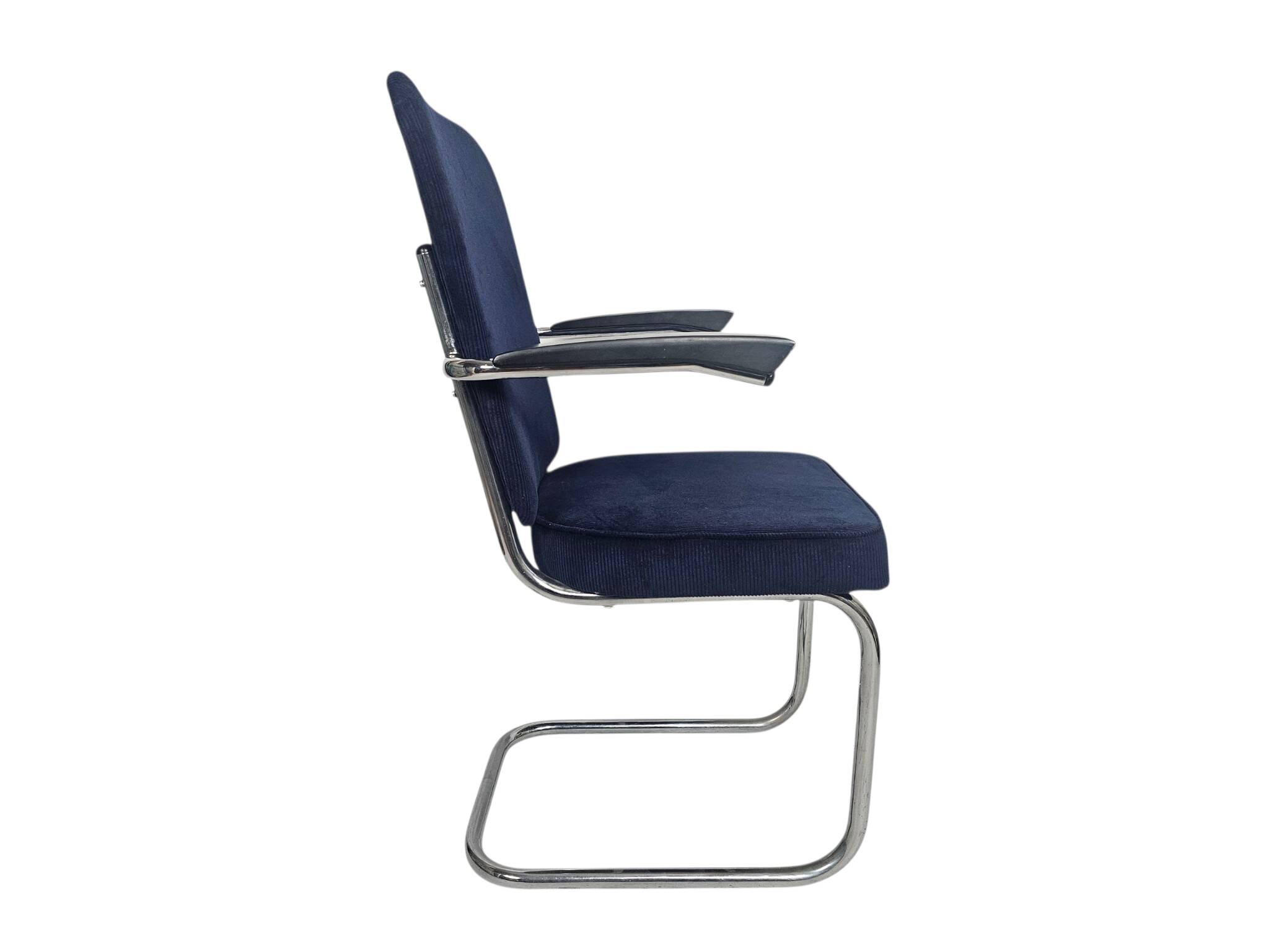 Dutch design - Gebr. de Wit - tubular frame - corduroy - chrome - Bakelite
