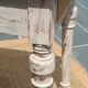 Antique drawer table with a patina.