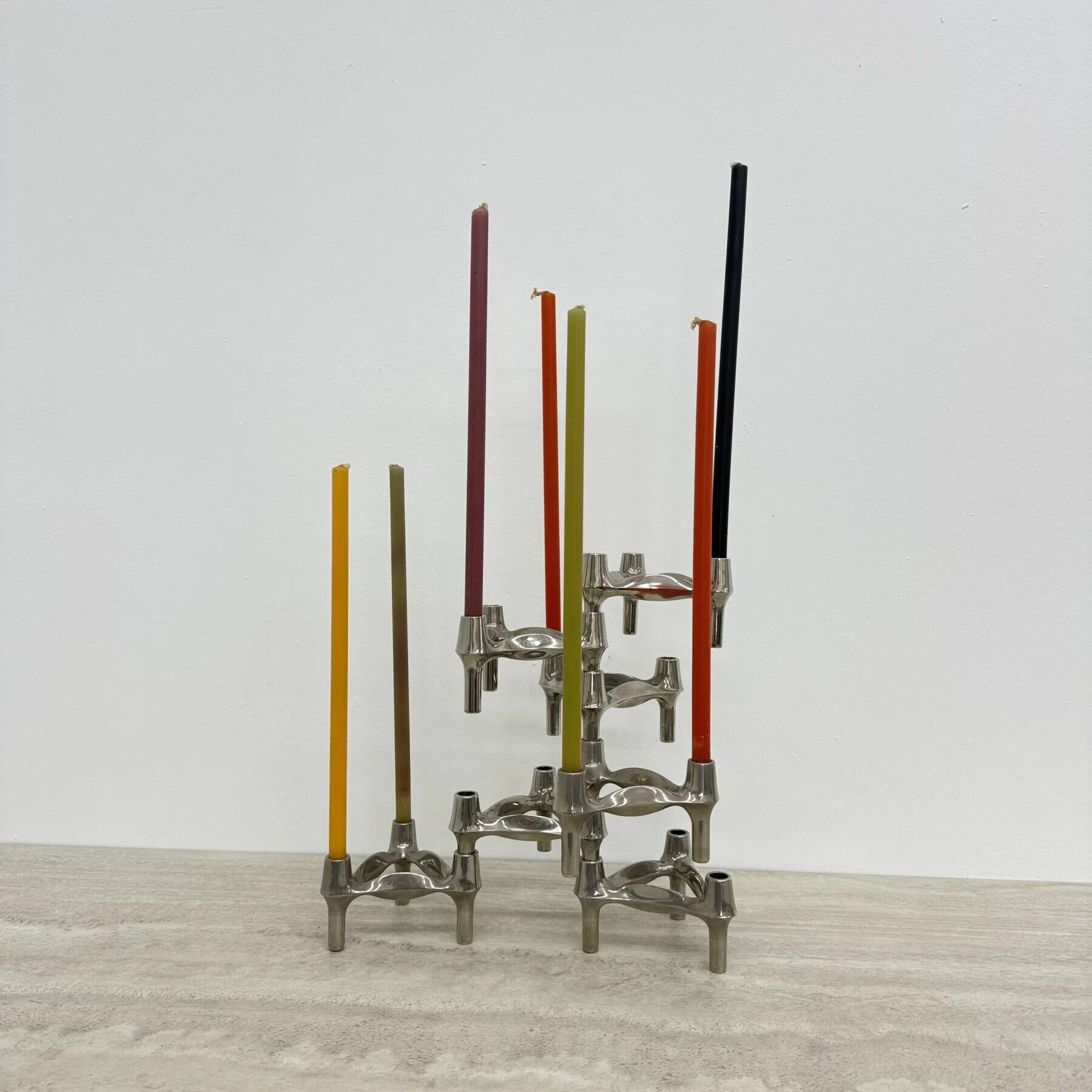 Grand candélabre XL par Fritz Nagel et Ceasar Stoffi, fabriqué par BMF, années 1960.