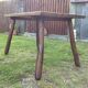 Brutalist vintage table in solid oak