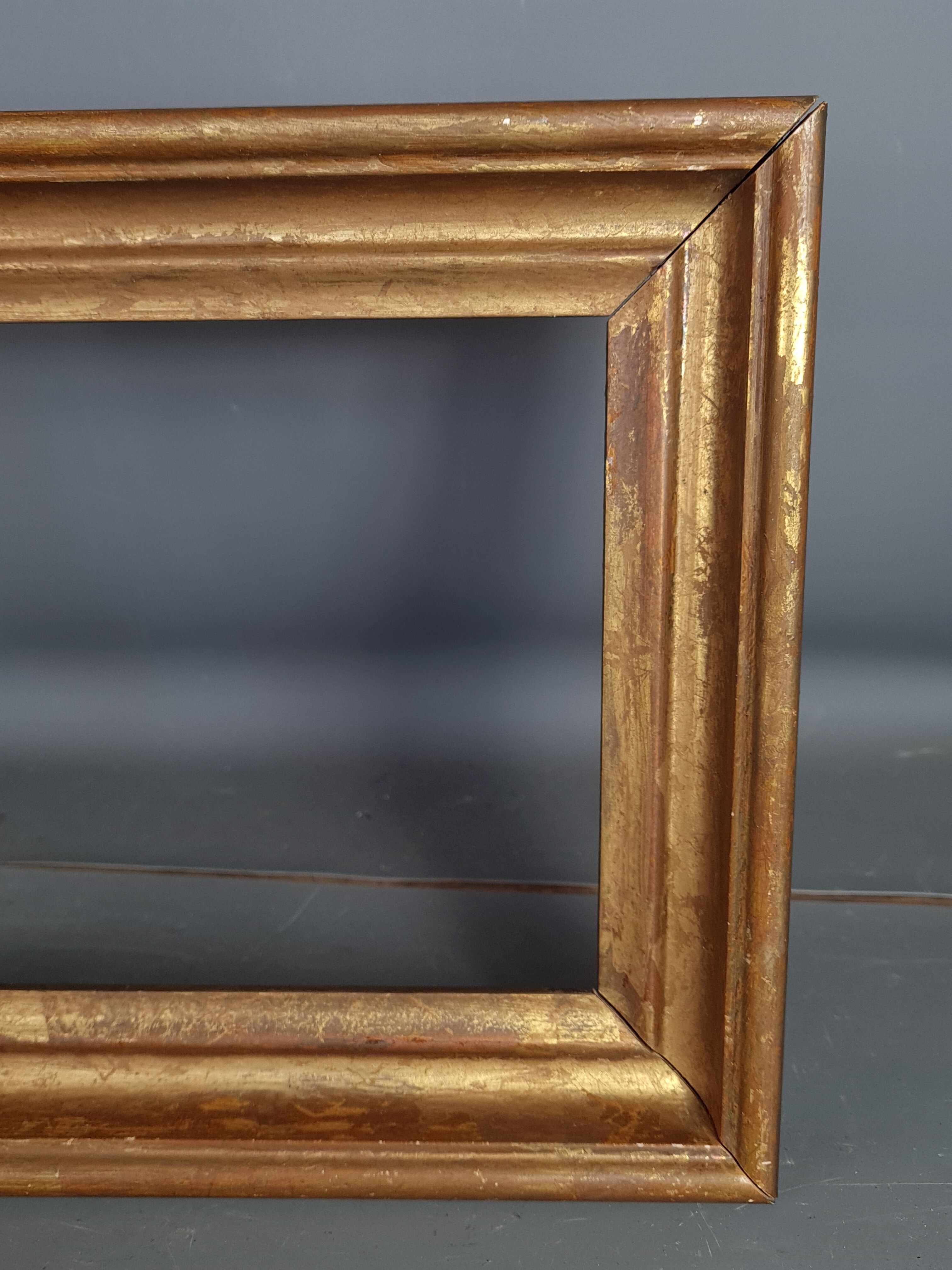 Pair old frames gilded wood gold leaf 26,5x23 cm, foliage 20,5x17 cm SB