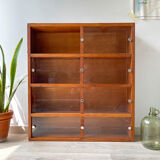 Vintage oak wall display case