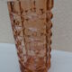 Cut glass vase pink blush