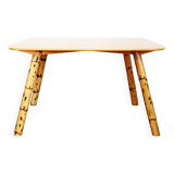 Rattan and compressed wood coffee table 1970
