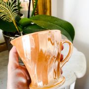 Iridescent vintage porcelain pitcher