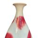 Large baluster vase in Chinese cracked ceramic Pigeon blood and celadon