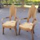 Pair of 1970s Italian design armchairs, made of bent bamboo.