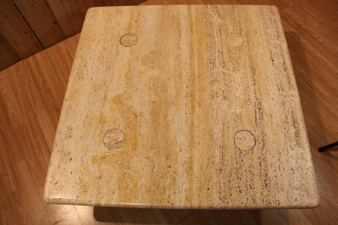 Travertine Coffee Table by Angelo Mangiarotti, Up&Up Edition