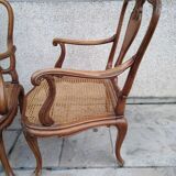 Pair of English armchairs sitting canne