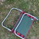 Vintage plaid folding low chair