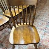 2 solid oak chairs