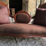 Tinted wooden sofa and fabric