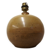 Pied de lampe boule en grès vernissé, France vers 1970