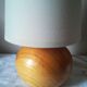 Lampe boule en bois