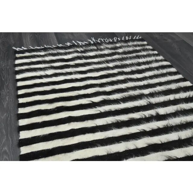1970s Turkish Hand-Knotted Wool Cotton Beige Kilim Area Rug 80x146