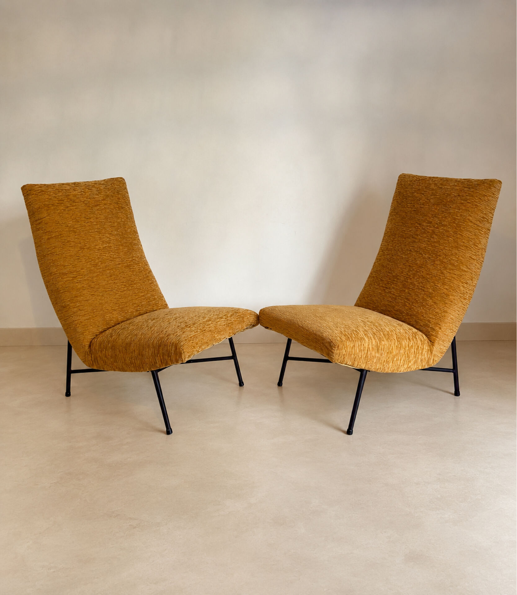Pair of armchairs by Genevieve Dangles and Christian Defrance
