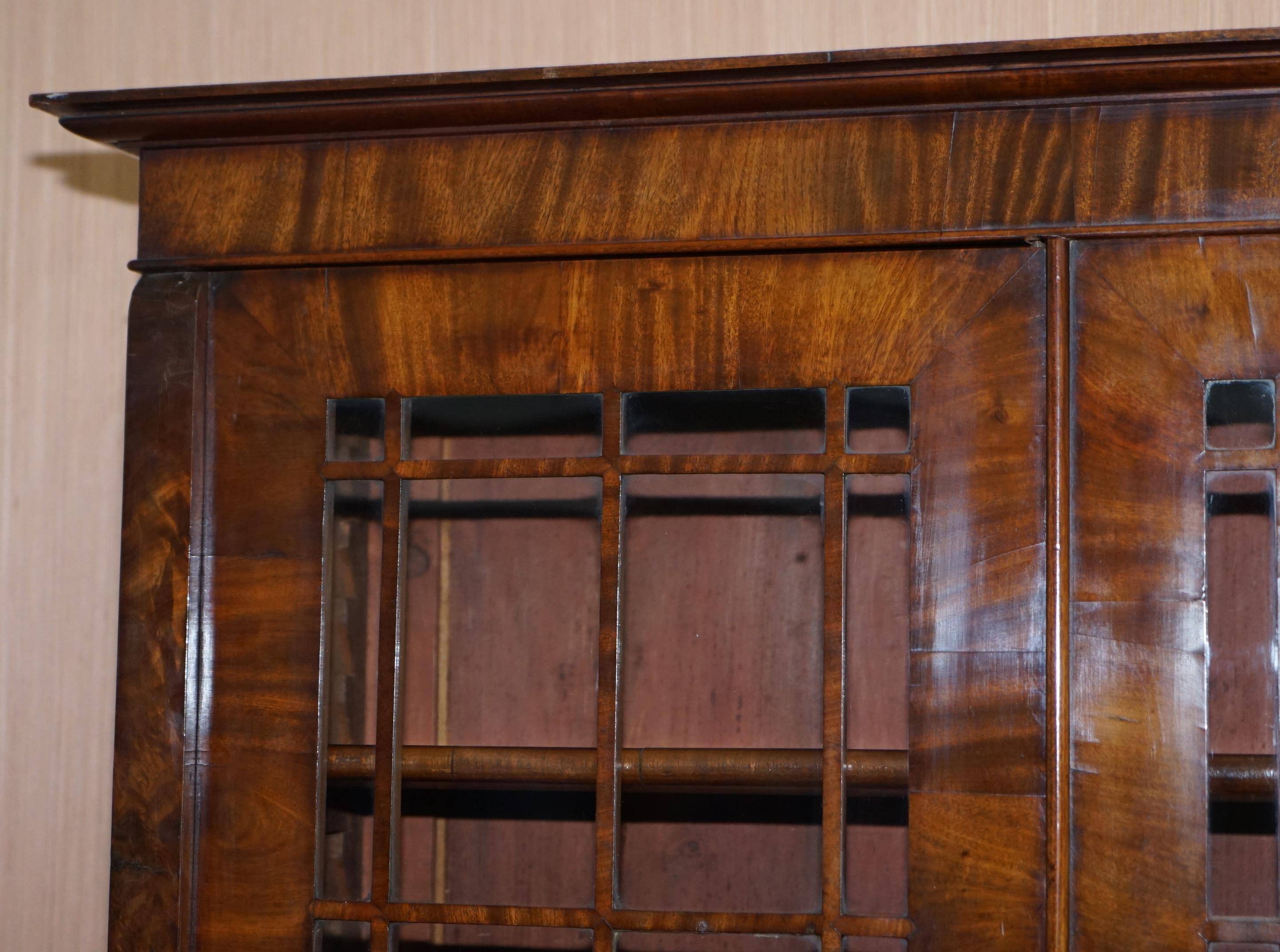 Victorian mahogany bookcase with secretary and chest of drawers.