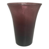 Vase en verre soufflé à la main / Vase en verre soufflé violet