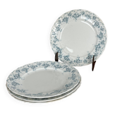 Ensemble de 4 assiettes plates en faïence de Maastricht modèle Clara