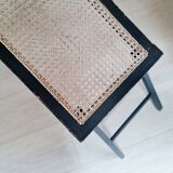 Old deckchair - wooden and cane lounge chair