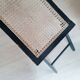 Transat ancien - chaise longue bois et cannage