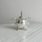 Antique shiny metal sugar bowl