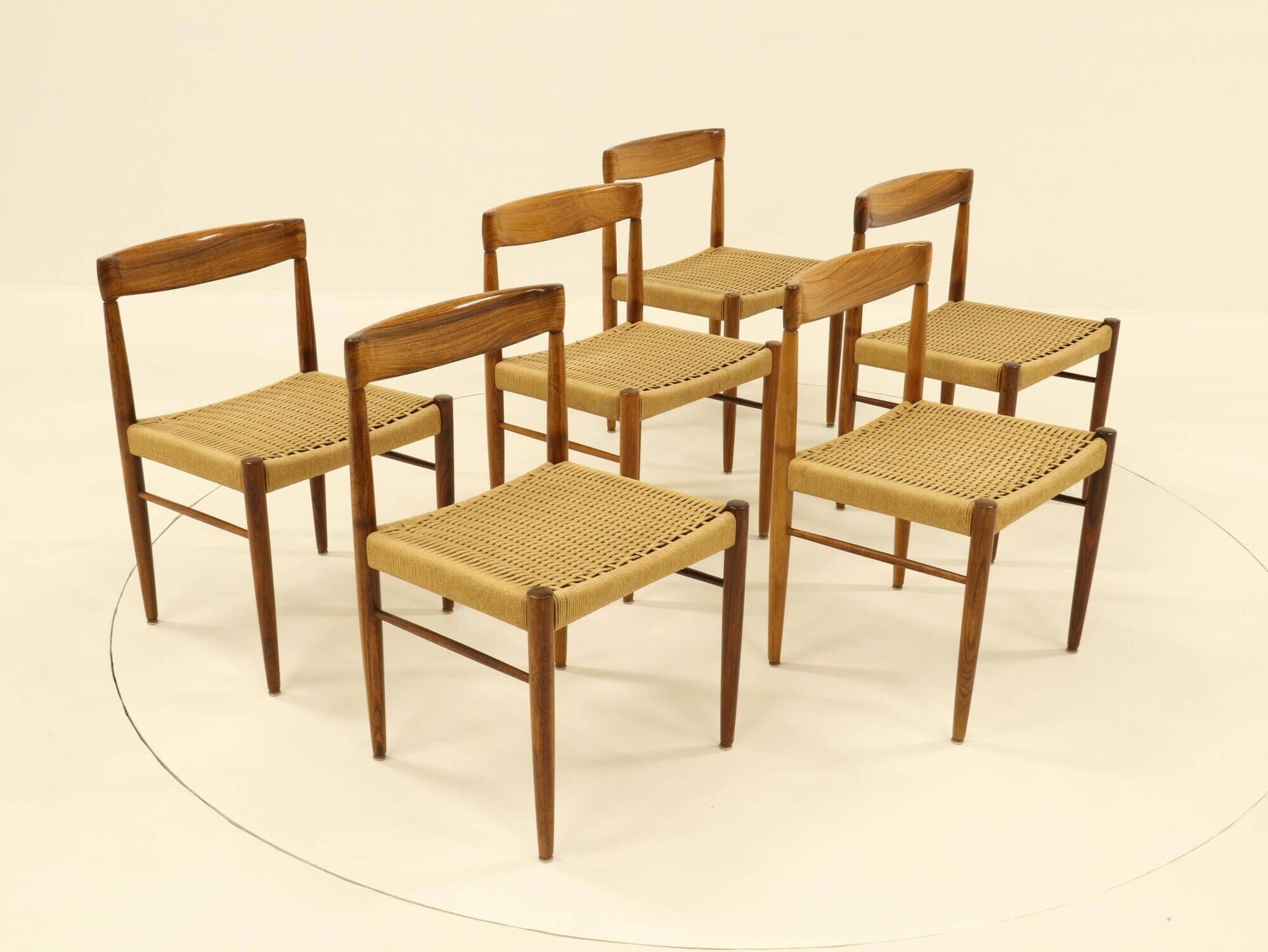 Set of 6 Rosewood Dining Chairs by H.W.Klein for Bramin, Denmark, 1960s